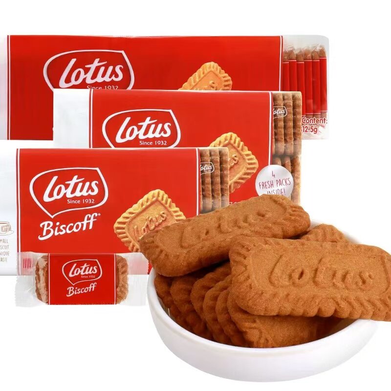 比利时进口lotus和情缤咖时焦糖饼干网红茶点婚庆喜饼生日伴手礼
