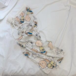 出口尾货 妥妥的自留品 舒适透气秋冬精光绒卡通图案家居睡裤女