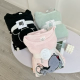 Коралловая бархатная удерживающая тепло пижама, комплект