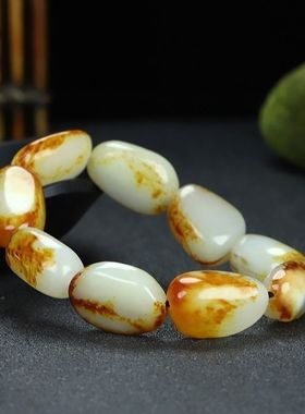 正品保真和田玉手链男女款手链