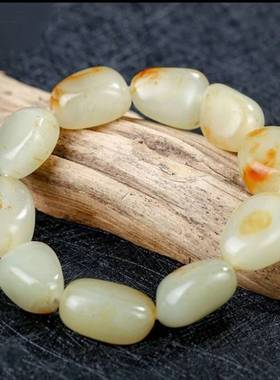 黄沁皮原石籽料随形手串