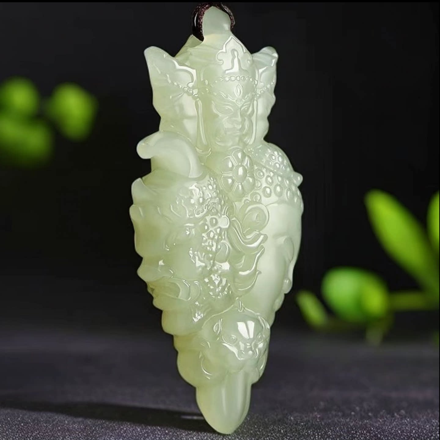 真品天然和田玉降魔杵吊坠