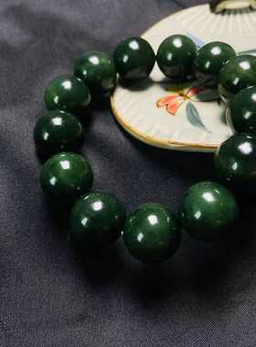 老料菠菜绿碧玉手串手链