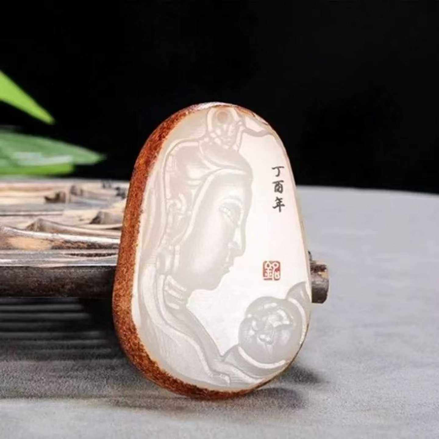 正品玉石玉器白玉观音手把件羊脂级白玉莲花观音手把件男款把玩件