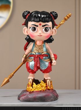 哪吒2之魔童闹海潮玩手办电影雕塑模型封神榜降世玄关桌面摆件