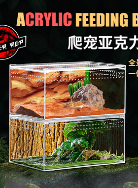 SuperRep爬虫亚克力饲养盒宠物箱蜘蛛守宫角蛙甲虫蚕宝宝蛇爬宠箱