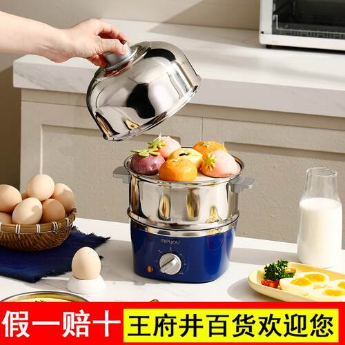 名友不锈钢定时蒸蛋器煮蛋器自动断电家用小型多功能早餐机神器