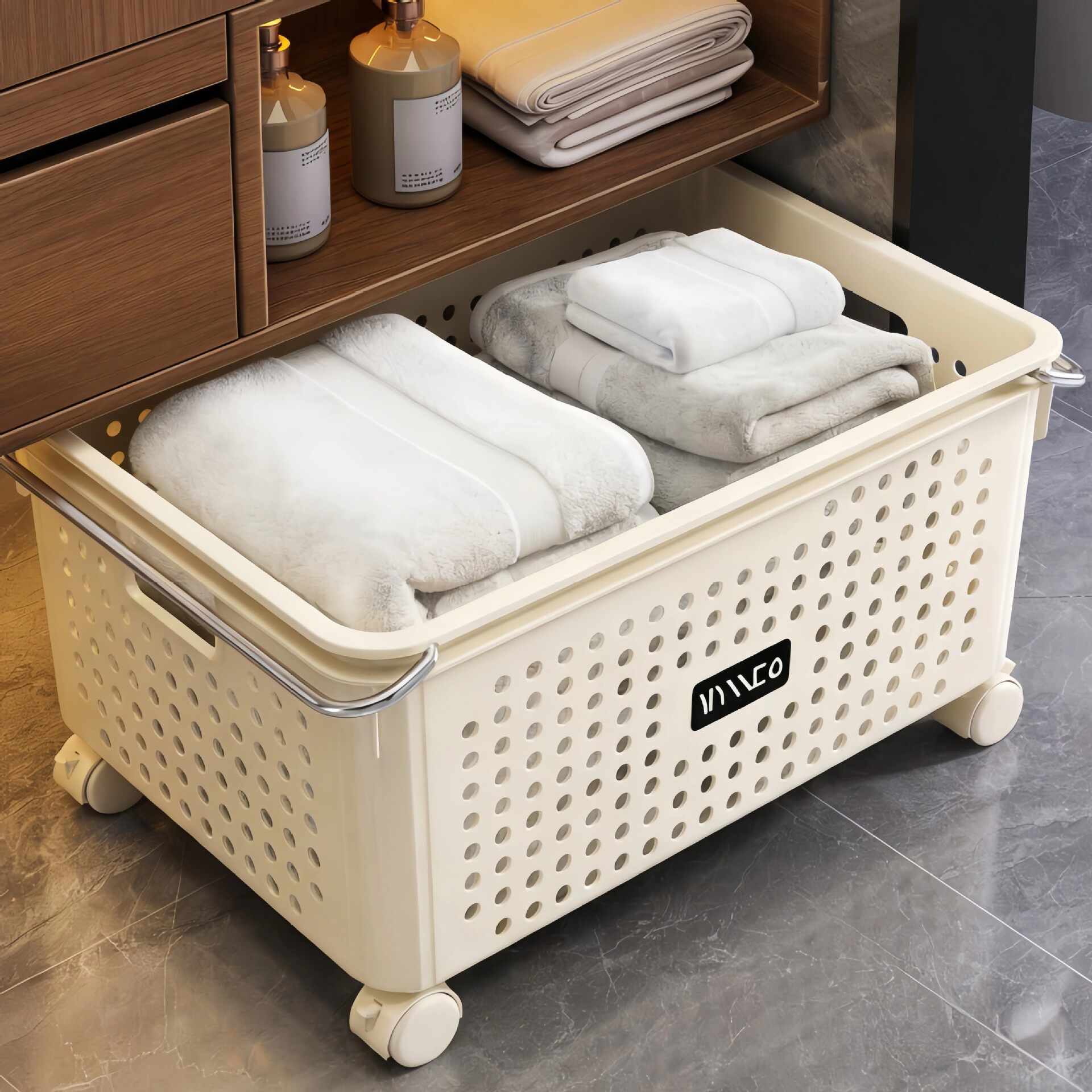 柜下脏衣篓脏衣服收纳筐脏衣篮家用卫生间浴室篮子神器推车洗衣篮