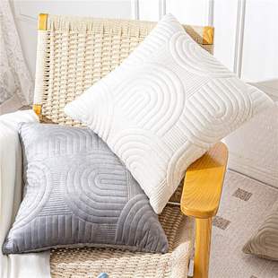 冬季 客厅沙发靠枕午睡神器床头靠垫含芯 毛绒方形抱枕靠背2025新款