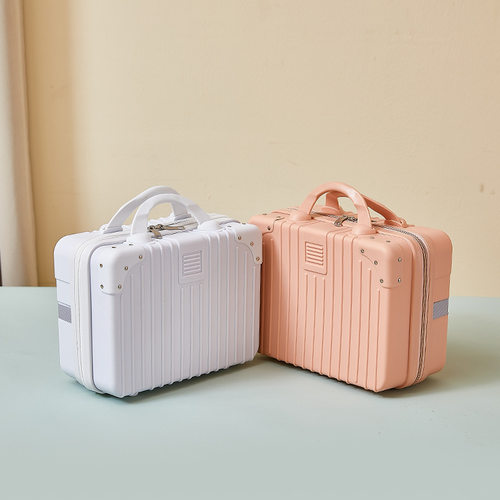 手提箱14寸化妆品收纳包小型旅行登机箱可挂拉杆便携伴手礼小箱子