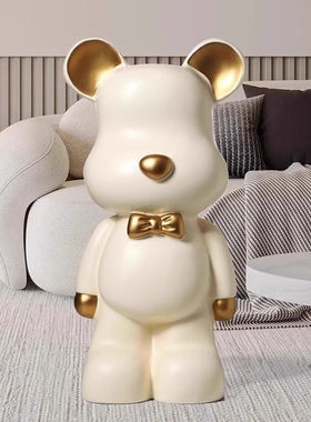 网红暴力熊创意卡通落地大摆件客厅电视柜简约家居装饰电镀存钱罐