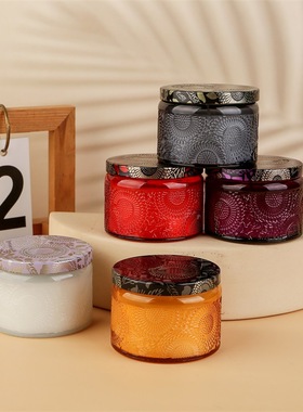 香薰蜡烛装饰室内摆件伴手礼盒玻璃家用香氛杯罐无烟家居香薰