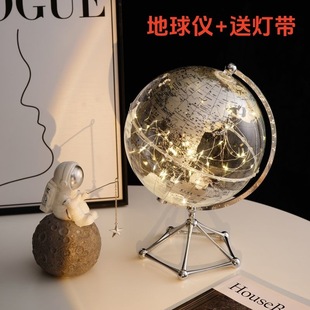 帆船地球仪摆件客厅玄关书房办公室桌面简约轻奢酒柜家居装饰礼品