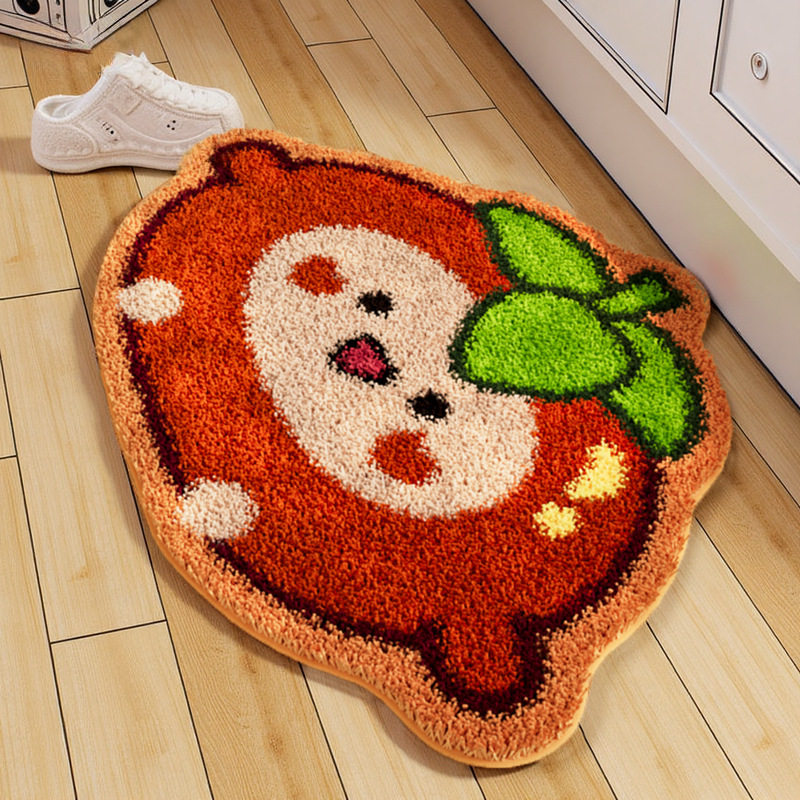 卡通植绒簇绒地毯卫浴镜前吸水脚垫浴室门口防滑垫卫生间玄关地垫