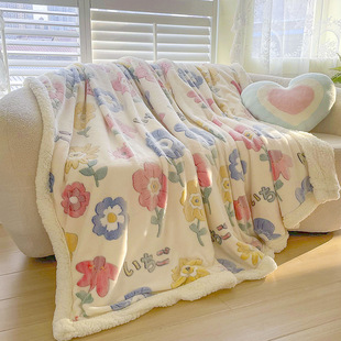 法兰绒珊瑚绒毛毯冬季加厚午睡沙发空调小毯子秋冬被子盖毯床上用