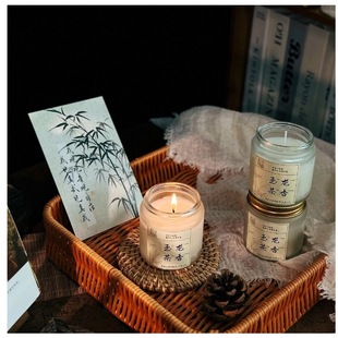 玉龙茶香蜡烛磨砂杯蜡烛香薰蜡烛伴手礼蜡烛搭配香氛创意装 饰家用