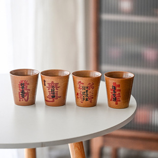 草木灰米黄陶瓷茶杯家用主人杯奶油风茶盏普洱杯品茗杯商务伴手礼