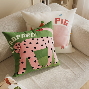 多巴胺抱枕沙发客厅靠垫腰靠方形车用床头靠枕卡通可爱抱枕套批发