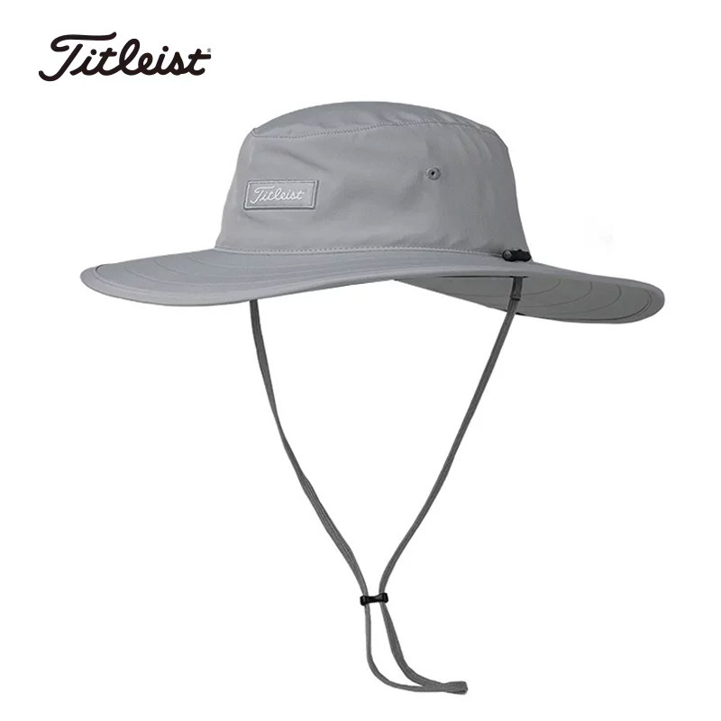 Titleist泰特利斯高尔夫球帽新品小方标圆顶帽遮阳防晒大檐帽