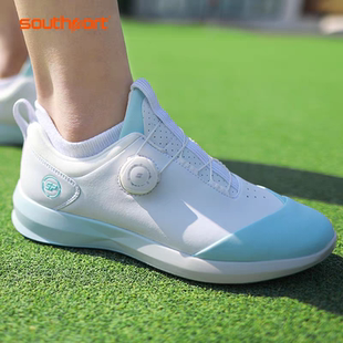 Southport 高尔夫球鞋女鞋防水透气旋钮鞋夏季轻便舒适无钉运动鞋