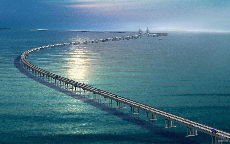 世界著名建筑风景画海报名桥桥梁跨海大桥吊桥索桥名胜古迹装饰63
