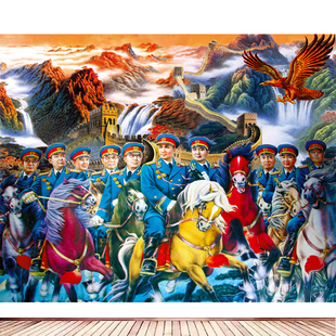 十大元帅简介图开国元勋一代伟人朱德贴画十大伟人画年画海报