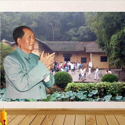 复古伟大毛泽东宿舍卧室出租屋防水自粘贴纸贴墙房间室内简约墙上