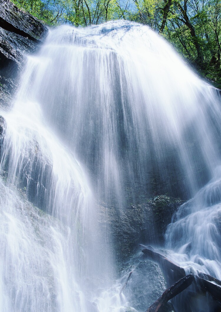 瀑布河流山川流水生财旭日东升招财山水风景画办公室客厅装饰101