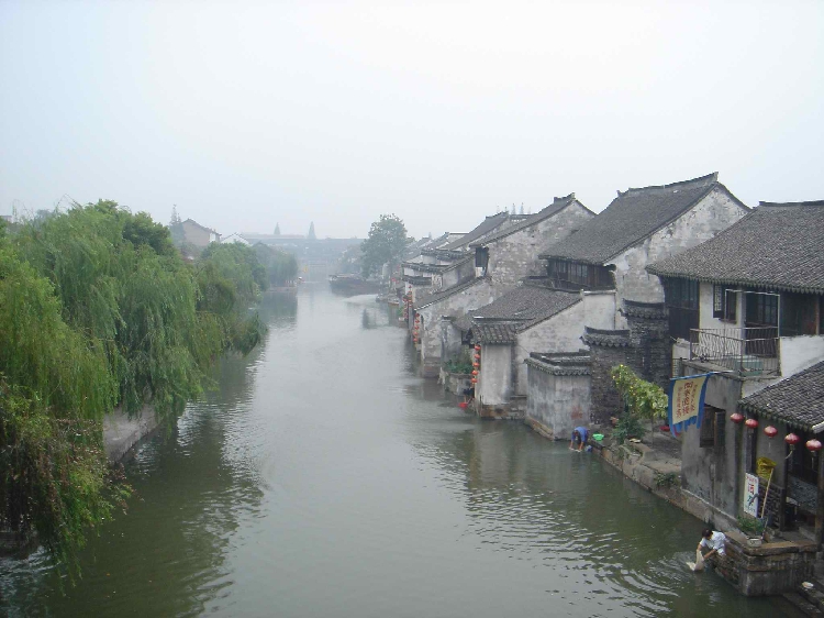 江南水乡古镇乌镇西塘宏村村落水墨风景画小桥流水建筑飞檐画120b