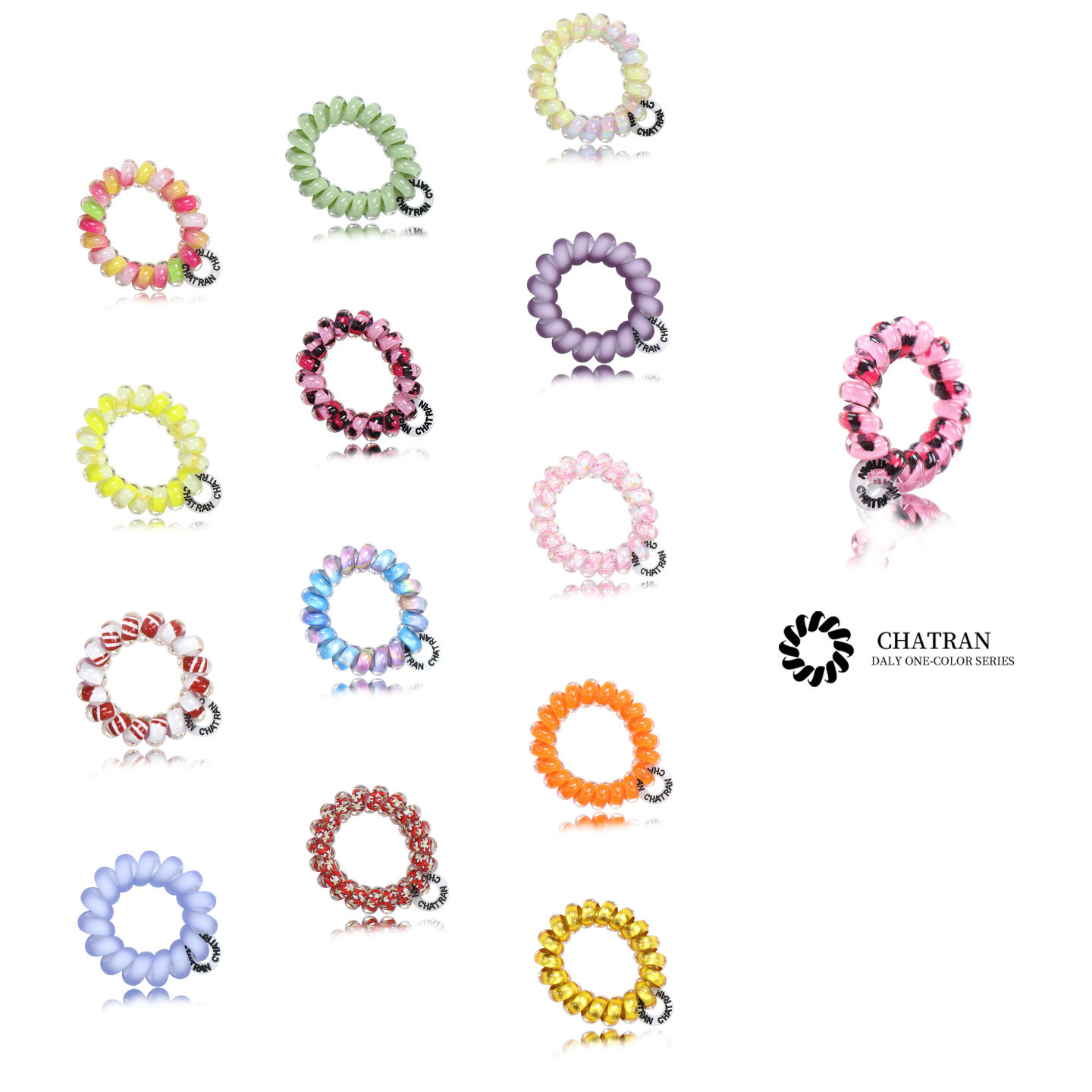 CHATRAN电话绳儿童发圈发饰头饰DIY可爱不伤发扎辫子女TT圈皮筋