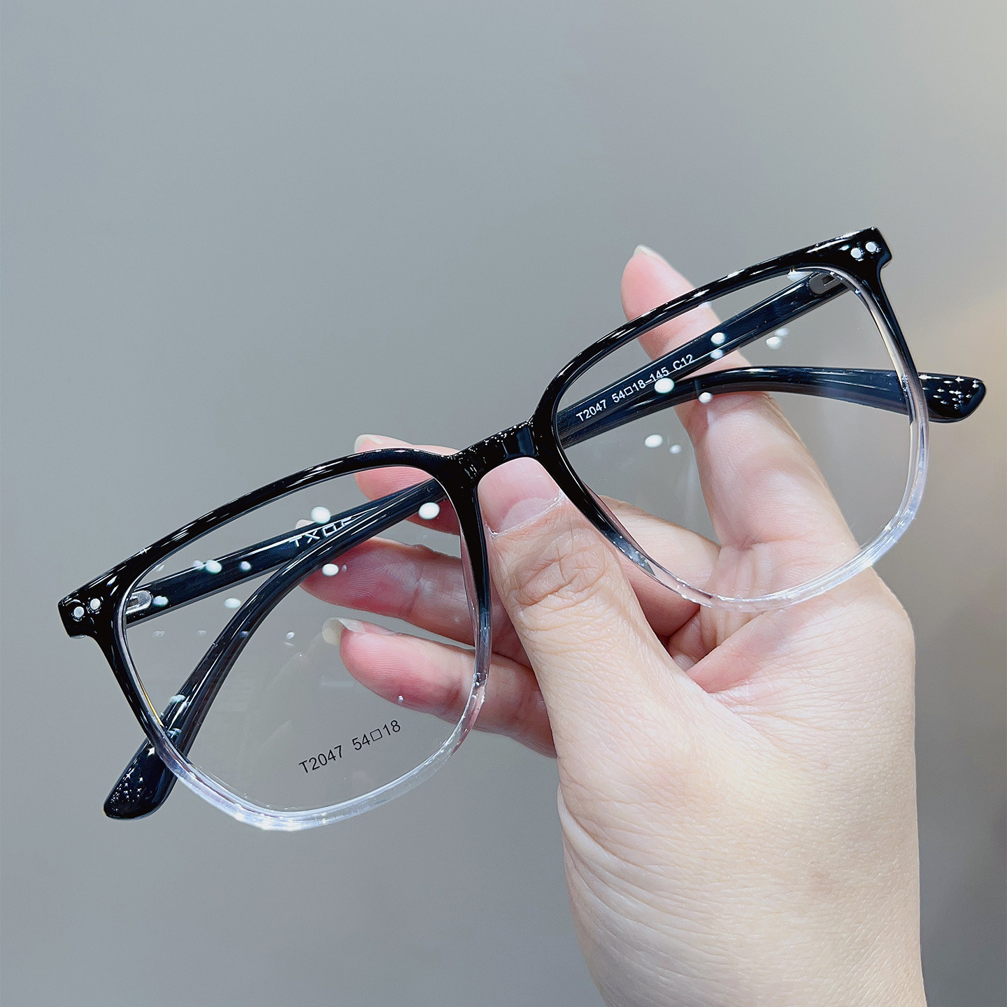 百搭方框防蓝光镜时尚素颜配近视