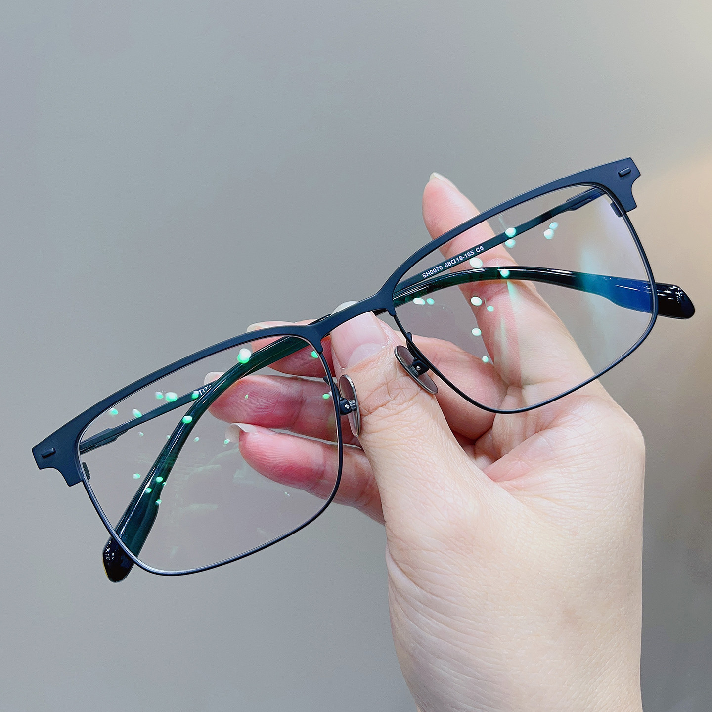 复古商务时尚大框大脸配近视镜