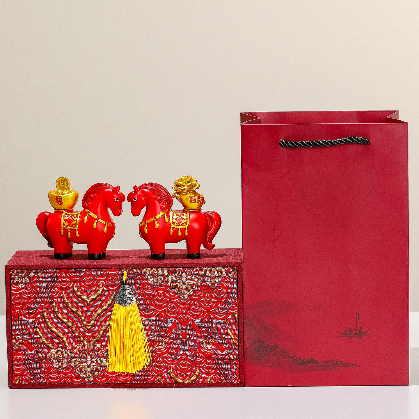 创意礼品马上有钱马上发财一对摆件办公室桌面装饰开业乔迁送礼物