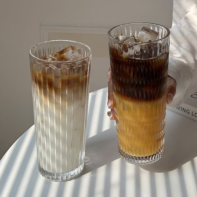 复古玻璃水杯大容量风果汁咖啡杯