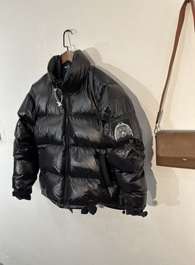 出口冬季黑羽绒服男款90白鸭绒短款女款面包服加厚冬装情侣潮抗寒