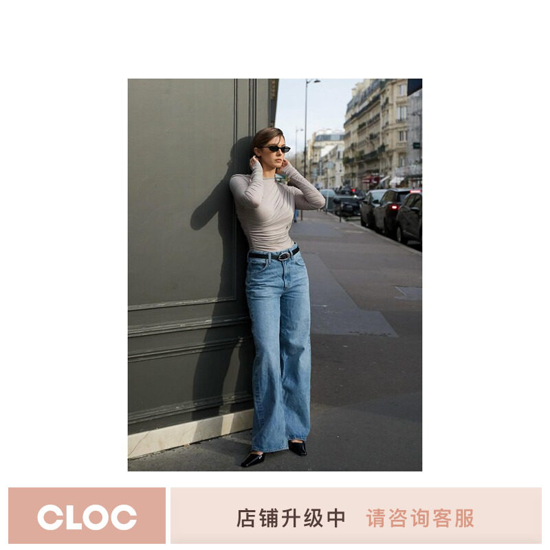 [CLOC]AGOLDE 全长拖地弧形镰刀弯刀牛仔裤女春季Low Curve Jean
