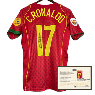 04 Portuguese Ronaldo football printed signed  jersey shirt