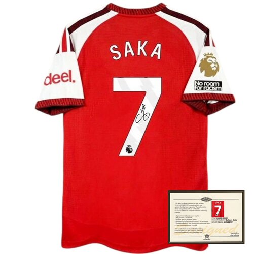 2627 saka soccer shirt jersey printed signature