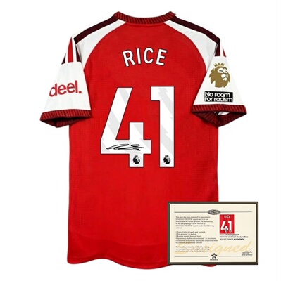 2627 Rice soccer shirt jersey printed signature