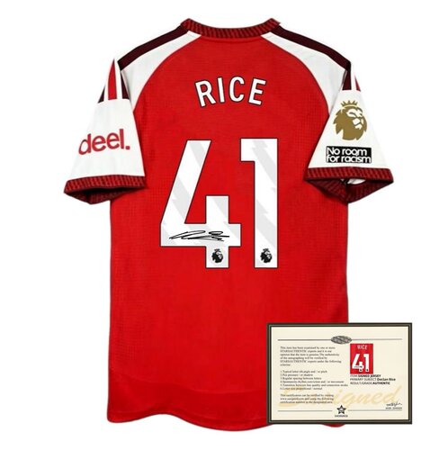 2627 Rice soccer shirt jersey printed signature