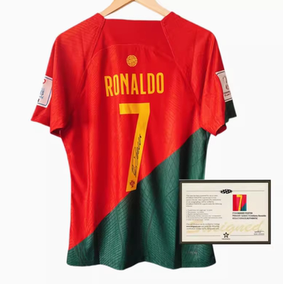 22Portuguese Ronaldo football jersey printed signature shirt
