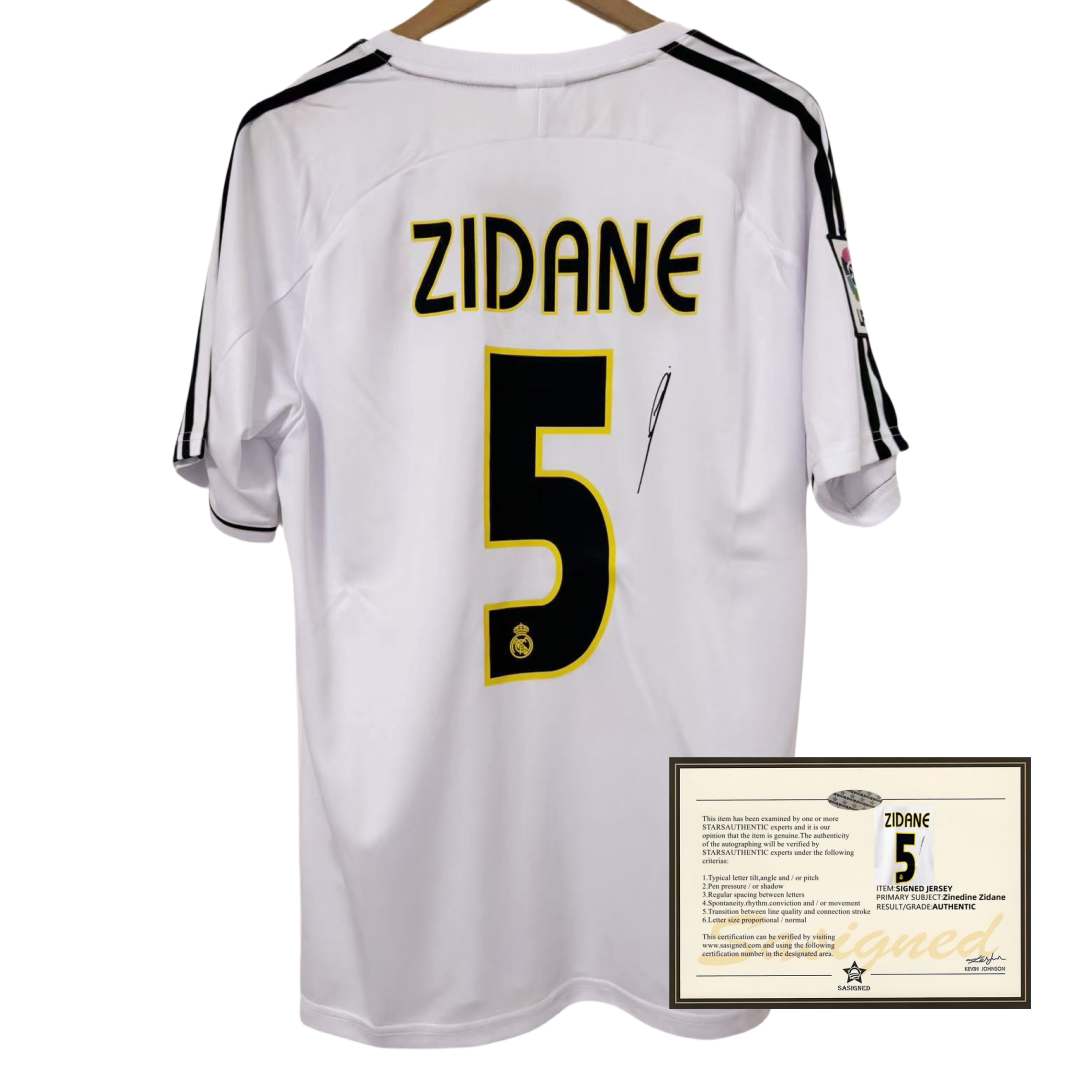 04-05 Zidane RM football printed signature Jerseys shirt