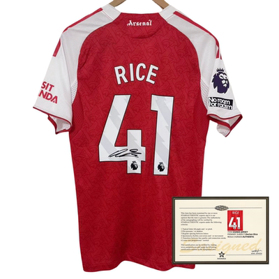 25-26 Rice soccer shirt jersey printed signature
