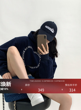 HONORE古月 巴尔扎克桃心 宽松廓形情侣连帽卫衣外套长袖春季上衣