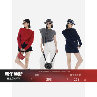 半裙三件套 100%绵羊毛精致毛衣针织开衫 HONORE古月 网球老钱风