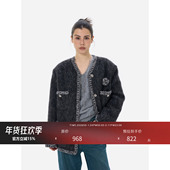 HONORE古月 口碑之作 年会重工马海毛绵羊毛小香外套