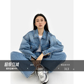 怀旧丹宁max 套装 小个子美式 牛仔裤 复古水洗牛仔外套 HONORE古月