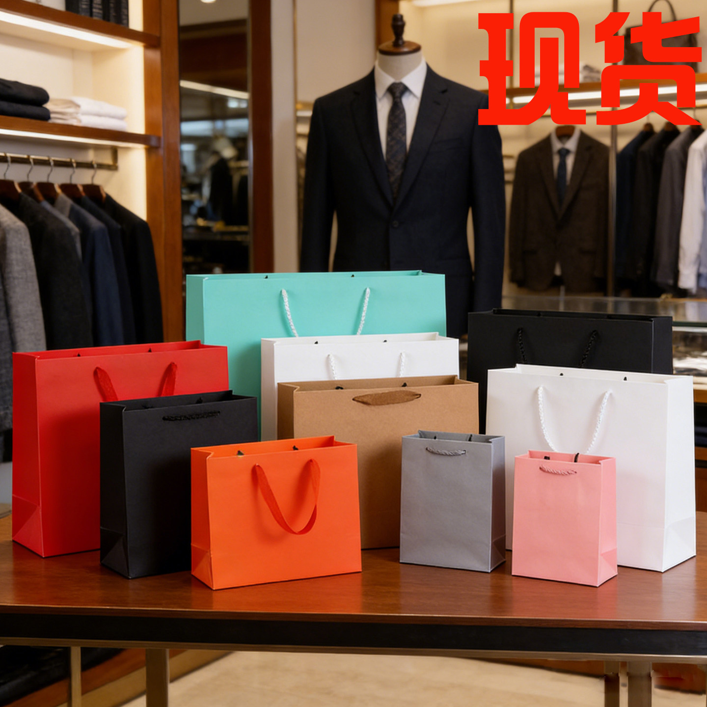 牛皮纸袋红色婚礼开窗手提袋结婚伴手礼盒袋礼品纸袋蓝色回礼袋子