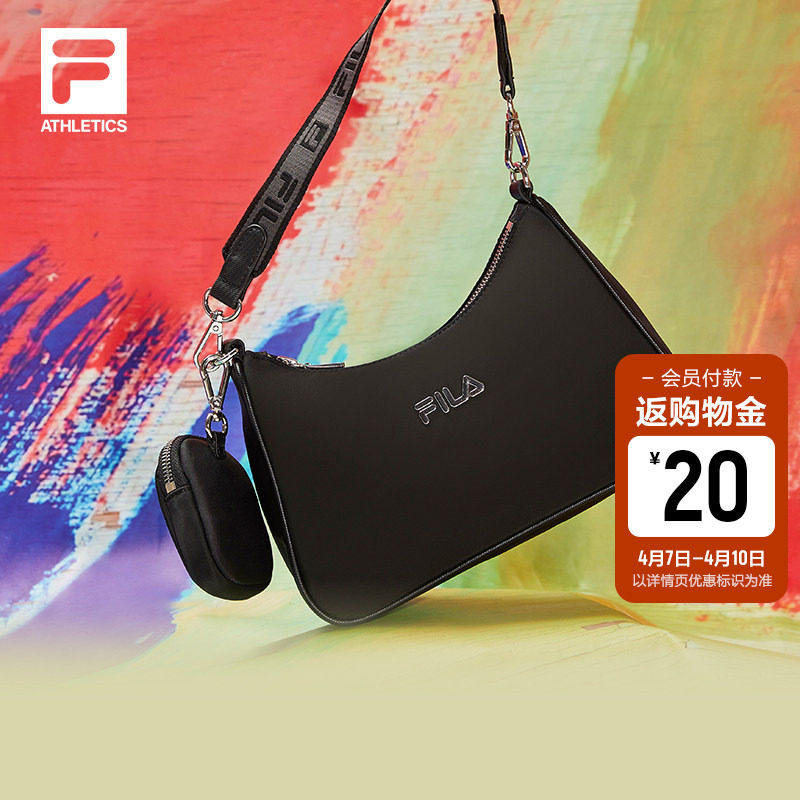FILA斐乐女子小挎包运动腋下包休闲包包斜挎手提旅行单肩包潮