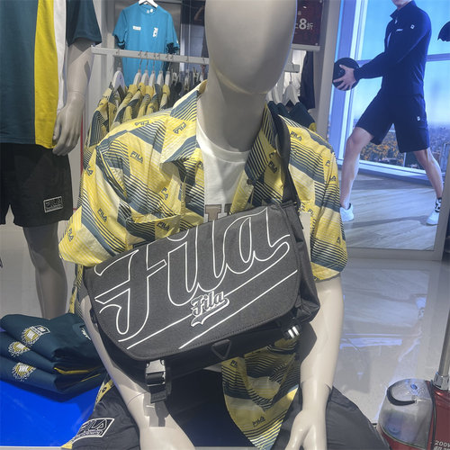特价Fila斐乐专柜正品潮牌帆布袋休闲运动拎包斜挎包13U312121FBK